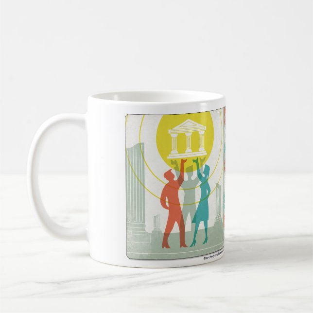 Muggen för kaffe för vit för kaffemugg (Vänster)