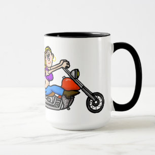 Muggen för kvinnaridningmotorcykeln skräddarsy mugg