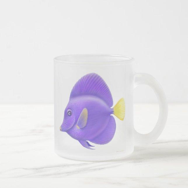 Muggen för lilaSailfin Tang Frostad Glasmugg (Höger)