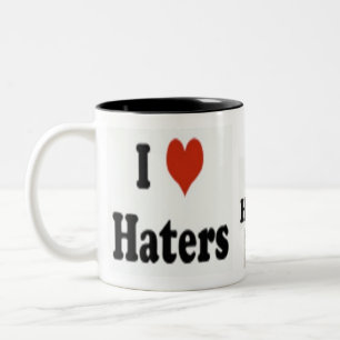 Muggen för officiell"älskar jag Haters" kaffe Två-Tonad Mugg