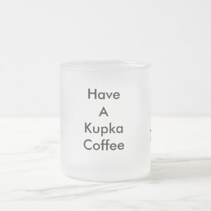 Muggen för supfestmassmediaKupka kaffe Frostad Glasmugg
