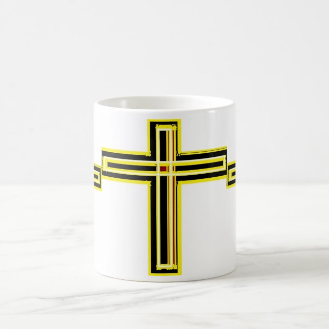 Muggen för tre kor kaffemugg (Center)