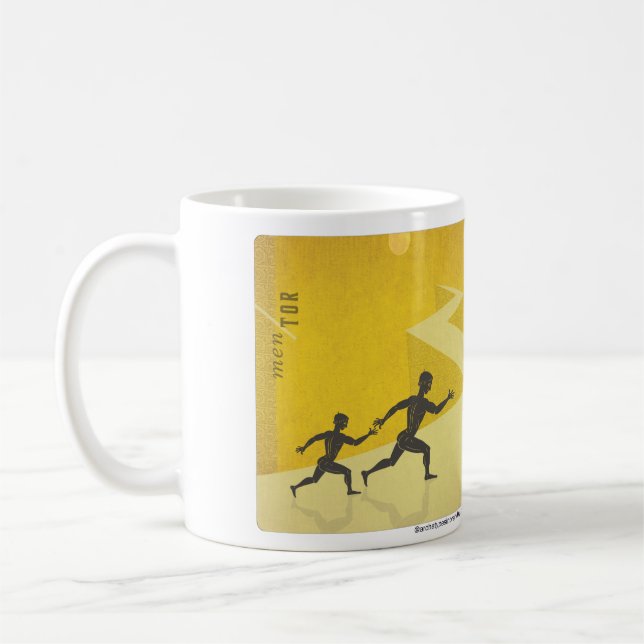 Muggen för vit för mentorarketypklassiker kaffemugg (Vänster)