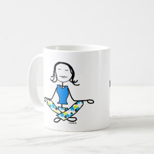 Muggen för YogaKarmameditationen personifierar Kaffemugg