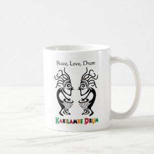 Muggen - fred, kärlek, trumma - Kakilambe trummar Kaffemugg
