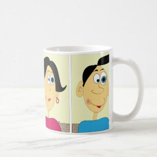 Muggen "kopplar ihop ", kaffemugg