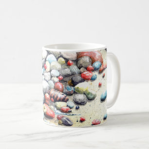 Muggen med avbildar av stenar från Lake Superior Kaffemugg