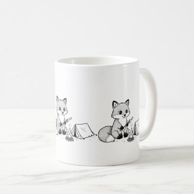 Muggen Mysig lägereld Räf Kaffemugg (Framsida höger)