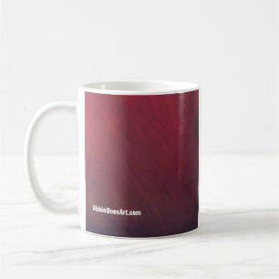 Muggen regnar rött kaffemugg