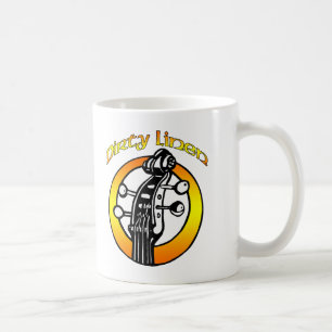 Muggen smutsar ner linnelogotyporangen & gult kaffemugg