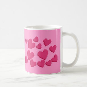 Muggen - vågigt hjärtor kaffemugg