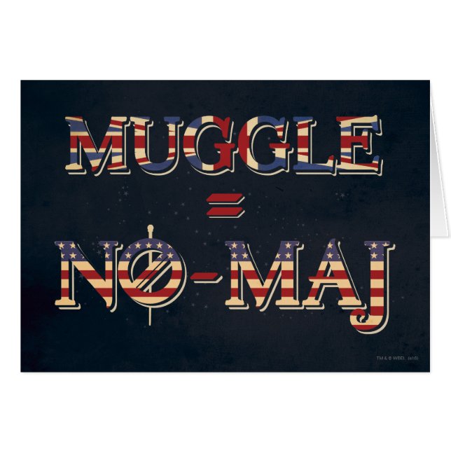 MUGGLE™ = NO-MAJ™ HÄLSNINGSKORT (Framsidan Horizontal)