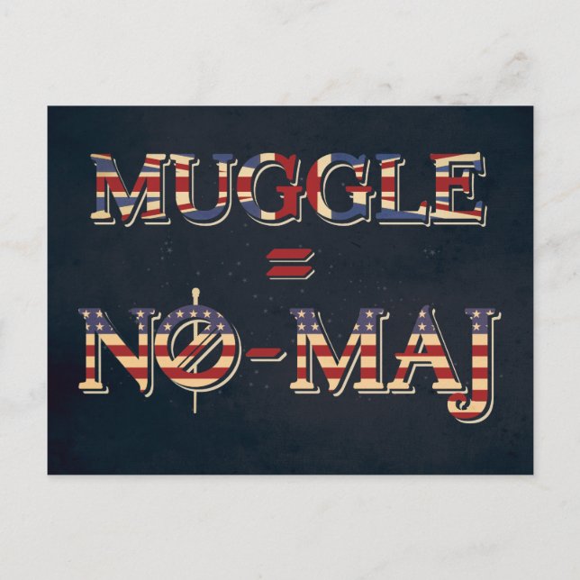 MUGGLE™ = NO-MAJ™ VYKORT (Framsida)