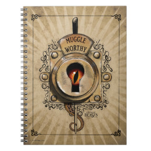 MUGGLE WORTHY™ Lock Anteckningsbok Med Spiral