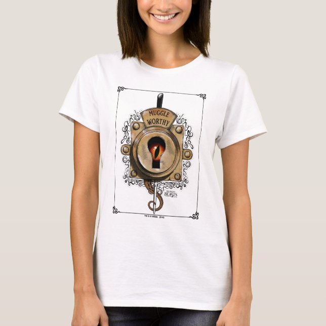 MUGGLE WORTHY™ Lock T-shirt (Framsida)