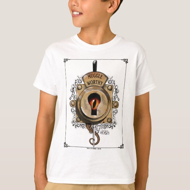MUGGLE WORTHY™ Lock Tee Shirt (Framsida)