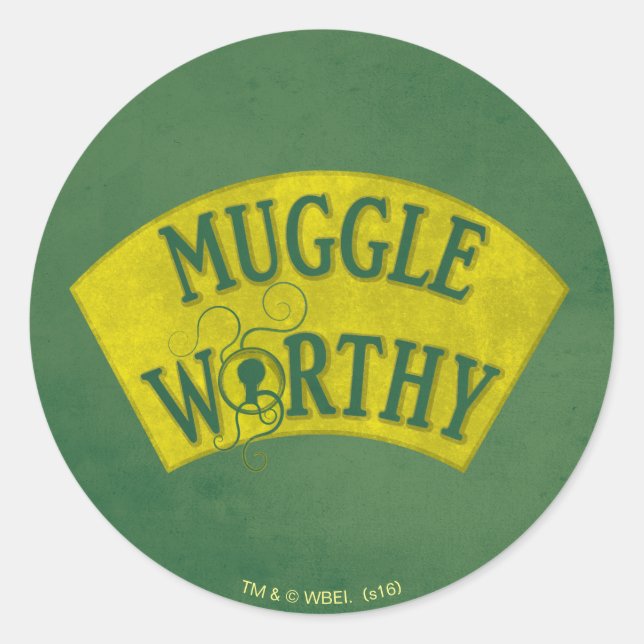 MUGGLE WORTHY™ RUNT KLISTERMÄRKE (Framsida)