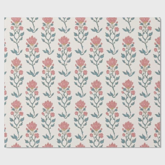 Mughal blombutta presentpapper (Platt)