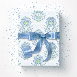 Mughal blommar i skiffer och grönt presentpapper