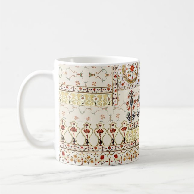 Mughal Blommigt Paisley: Ethnic Digital Elegance. Kaffemugg (Vänster)