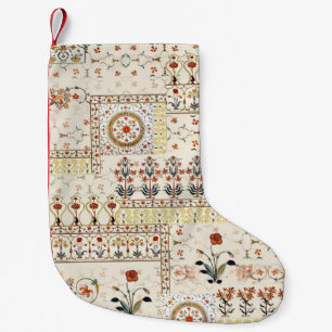 Mughal Blommigt Paisley: Ethnic Digital Elegance. Liten Julstrumpa