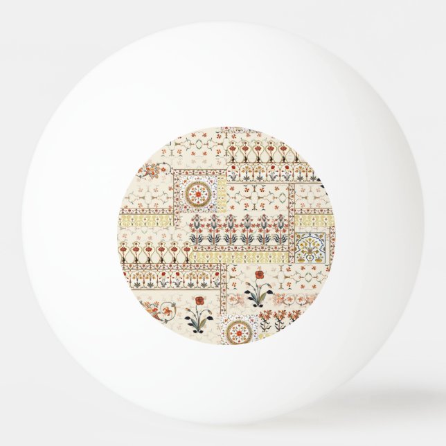 Mughal Blommigt Paisley: Ethnic Digital Elegance. Pingisboll (Framsidan)