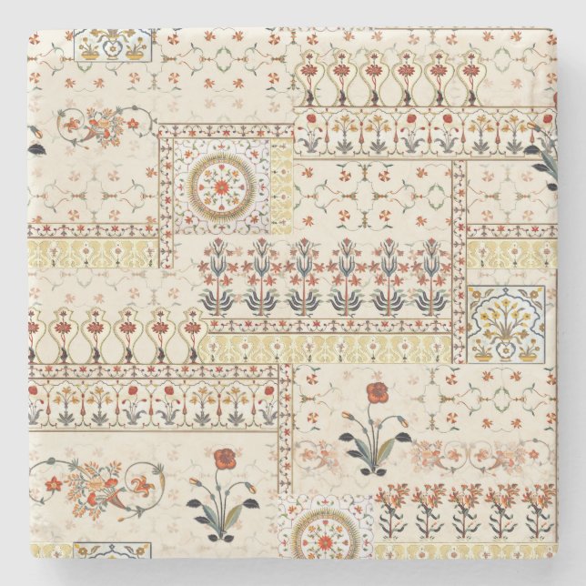 Mughal Blommigt Paisley: Ethnic Digital Elegance. Stenunderlägg (Framsidan)