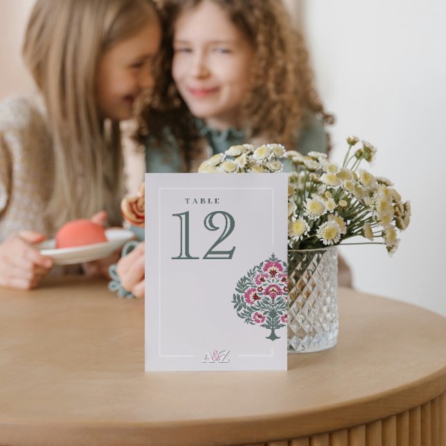 Mughal blomsterliknande bordskort för bröllop – El (Skapare uppladdad)