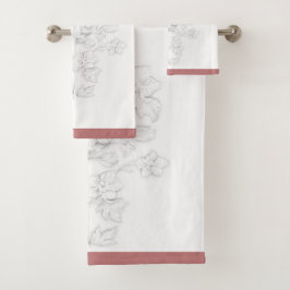 Mughal Design on a Bathroom Towel Set