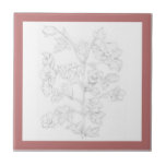 Mughal Design on a Ceramic Tile (R) Kakelplatta<br><div class="desc">The design on this product is based on a painting by me, that is inspired by the beauty of a sculpture on the wall of a Mughal monument in Agra, India. The Mughals are long gone but with this design you can enjoy the elegance and charm of a bygone era...</div>
