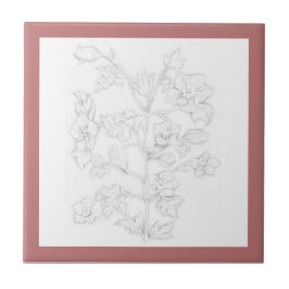 Mughal Design on a Ceramic Tile (R) Kakelplatta