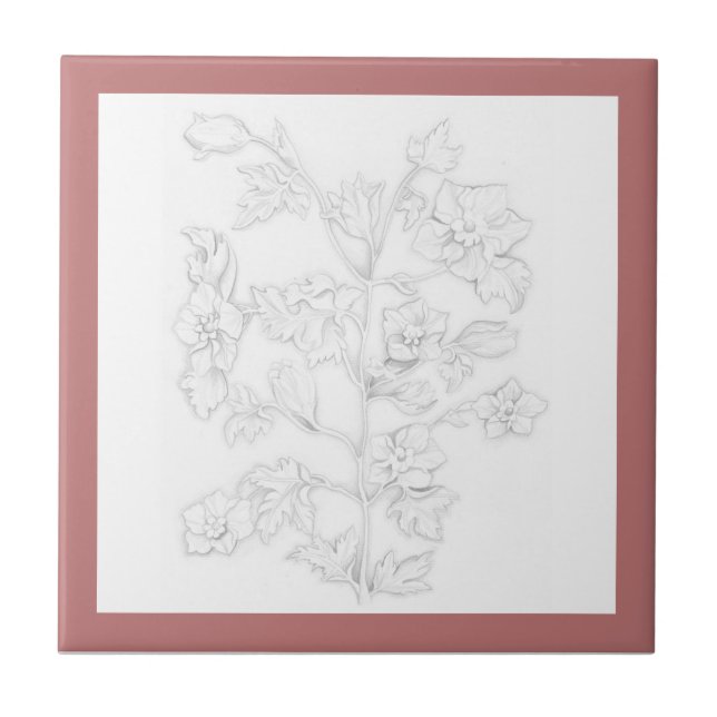 Mughal Design on a Ceramic Tile (R) Kakelplatta (Framsidan)