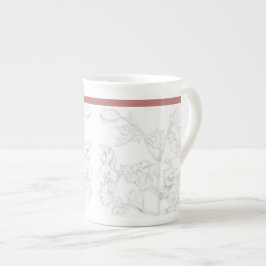 Mughal-design på en benporcellinmugg benporslin mugg