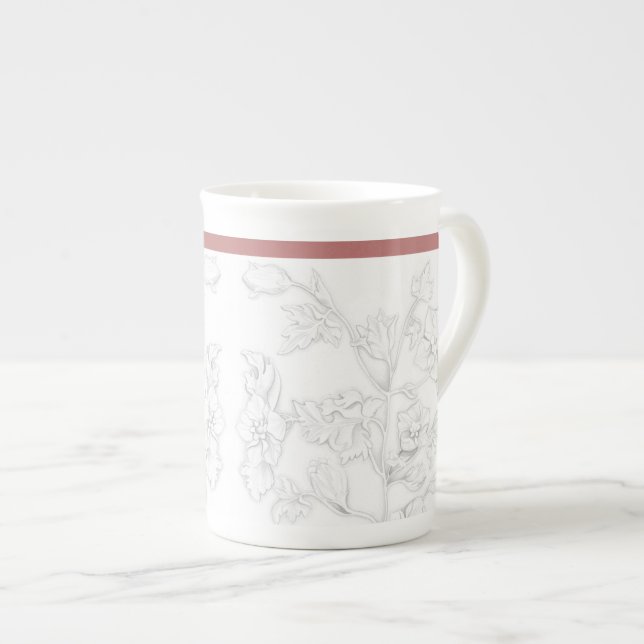 Mughal-design på en benporcellinmugg benporslin mugg (Framsida höger)