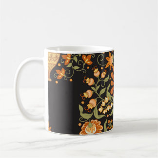 Mughal Fantasy: Retro Blommigt Opulence Kaffemugg