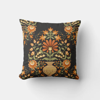 Mughal Fantasy: Retro Blommigt Opulence Kudde