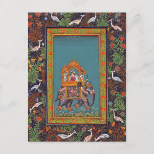 Mughal India Islam Persian Persia Elephant Vykort