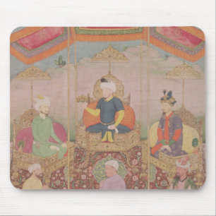 Mughal kejsare Babur och hans son, Humayan Musmatta