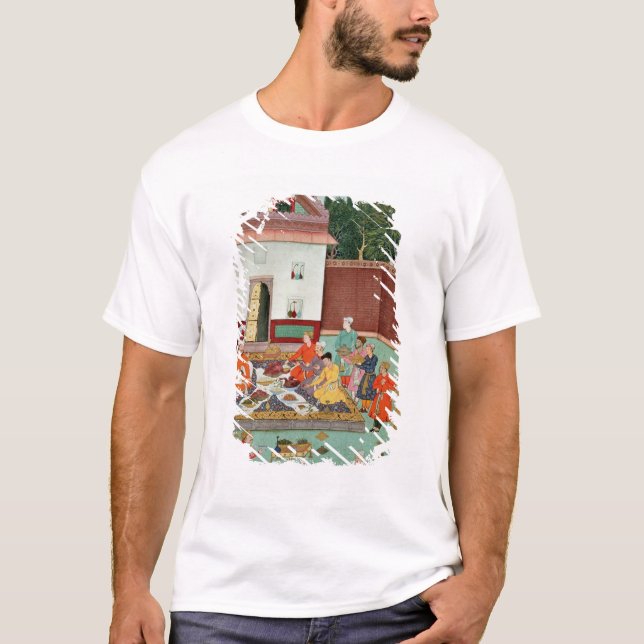 Mughal kejsare som festar i en borggård t shirt (Framsida)