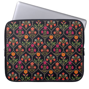 Mughal motif Kani Se ornament mönster multicolo Laptop Fodral