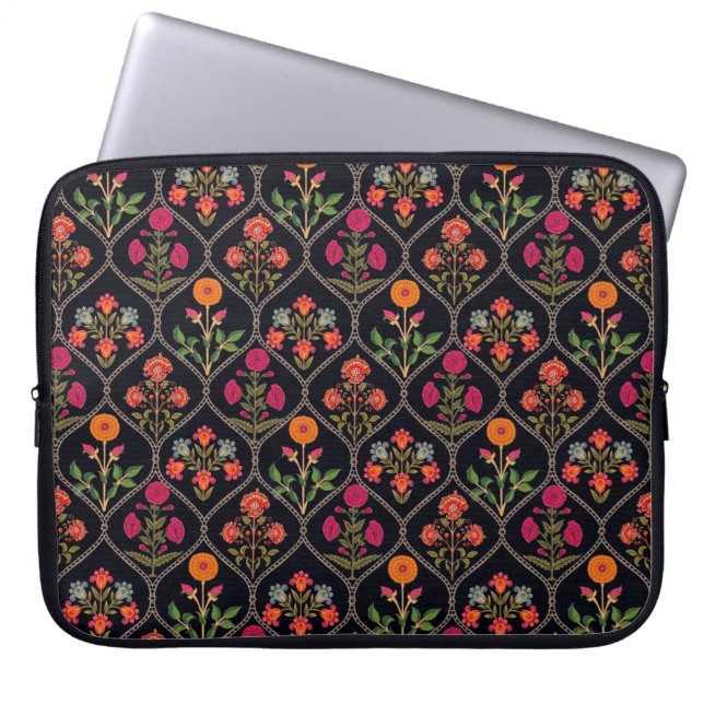 Mughal motif Kani Se ornament mönster multicolo Laptop Fodral (Framsidan)