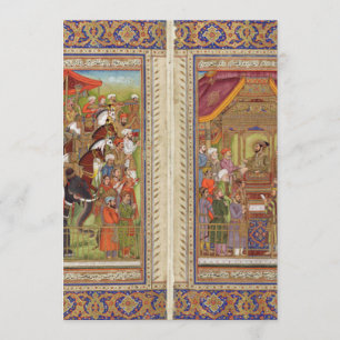 Mughalanska Indiska islamiska muslimer Boho Art Inbjudningar