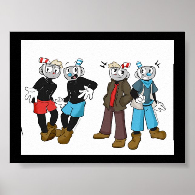 MugMan och CupHead Poster! Poster (Framsidan)