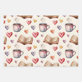 Mugs, Books, and Hearts valentine