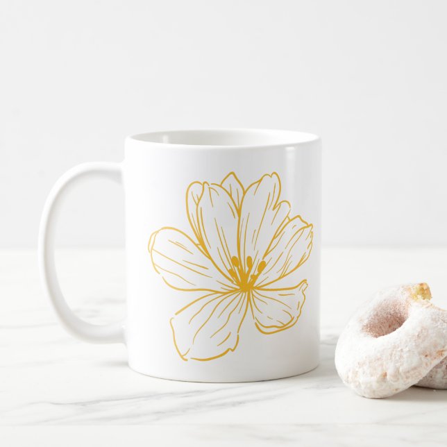 Mugs en fleurs kaffemugg (Med munk)