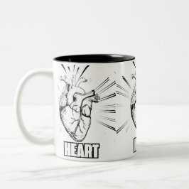 MUGS HEART DESIGNE Två-Tonad MUGG