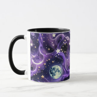 Mugs – Luxury Lavender Celestial Moon Motifs Coffe Mugg