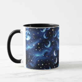 Mugs – Sapphire Blue Celestial Moon Phase Luxury  Mugg