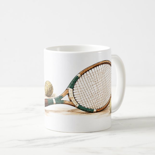 mugs tennis, café, thé, cadeau kaffemugg (Framsida höger)