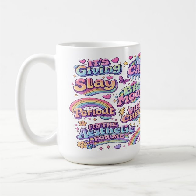 Mugs with trending art. kaffemugg (Vänster)